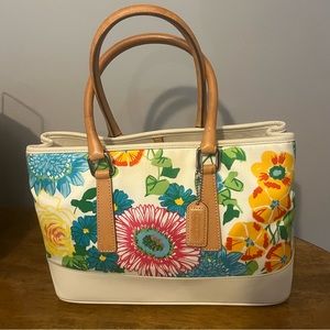 Coach Hampton floral tote bag